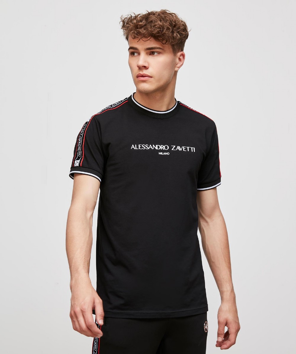 Alessandro Zavetti Ponzine T-Shirt | Black / Red | Zavetti