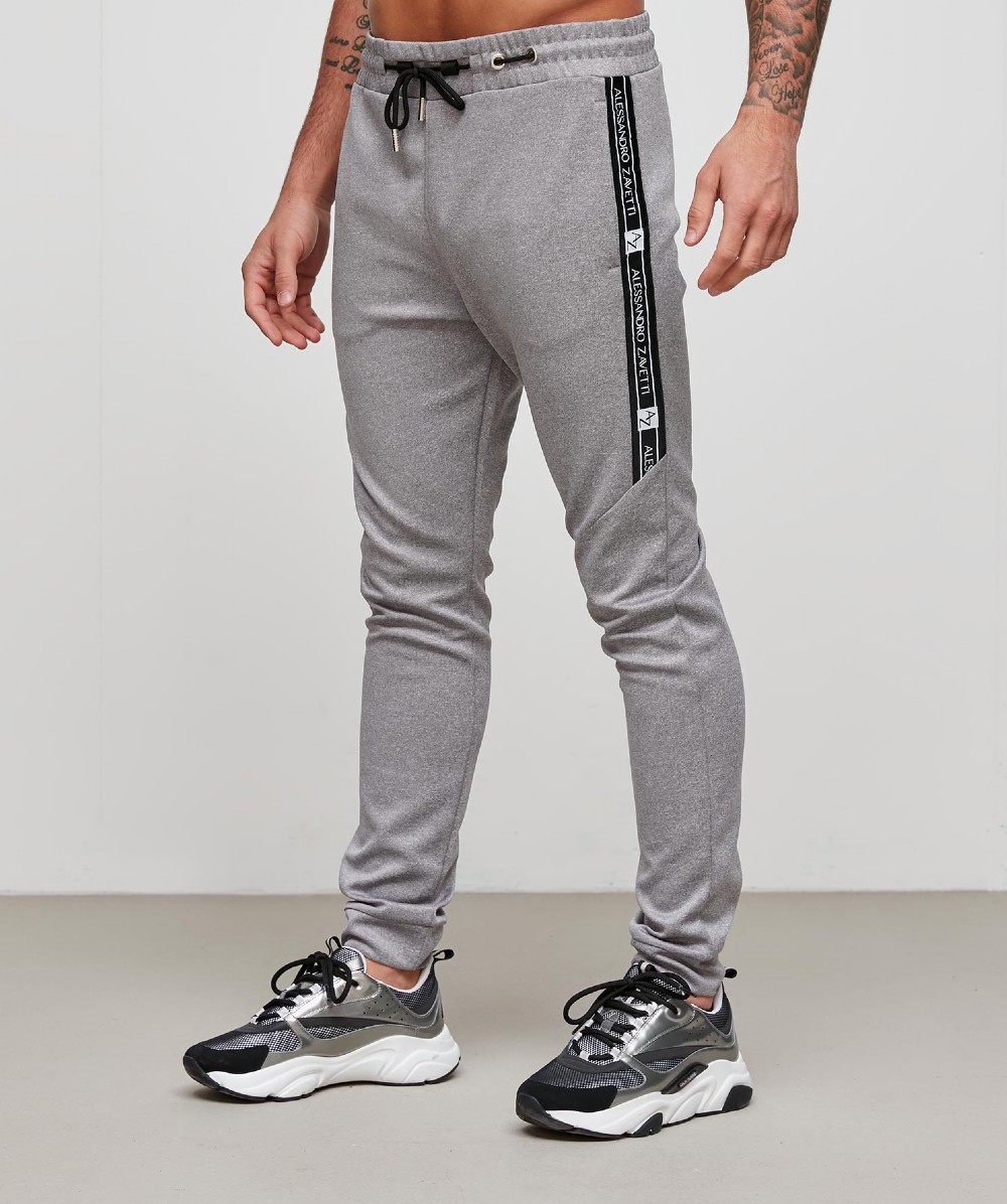 Alessandro Zavetti Hisidro Poly Tape Pant | Grey Marl | Zavetti