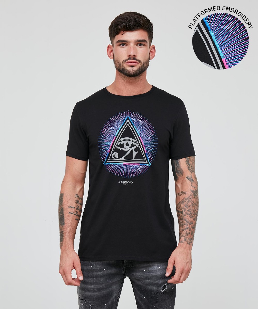Alessandro Zavetti Cellini Reflective Eye T-Shirt | Black | Zavetti