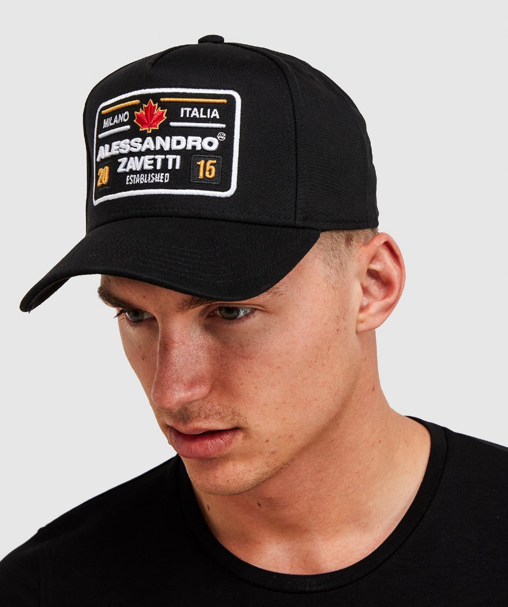 Alessandro Zavetti Cavelli Pinch Peak Cap | Black | Zavetti