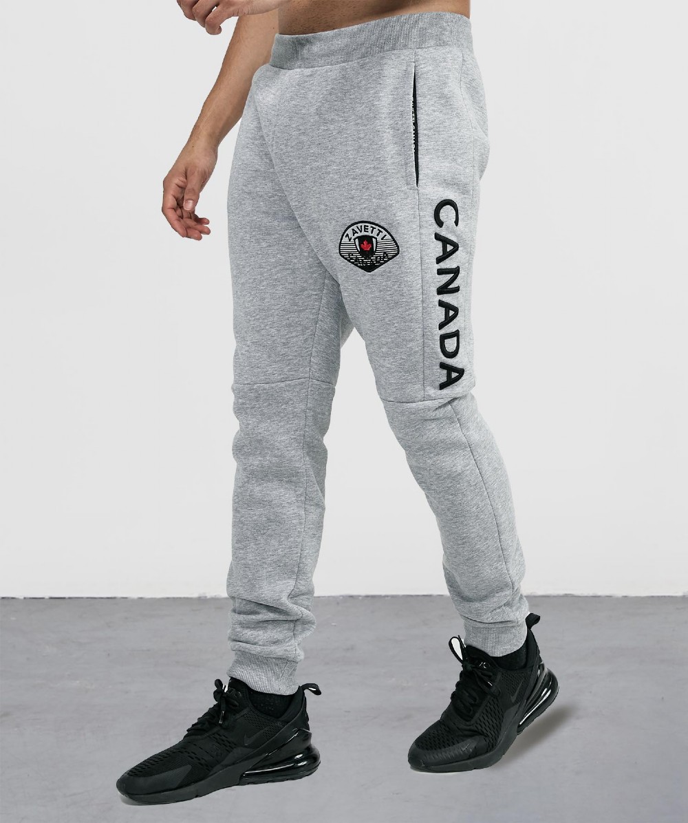 grey reflective elasticated joggers