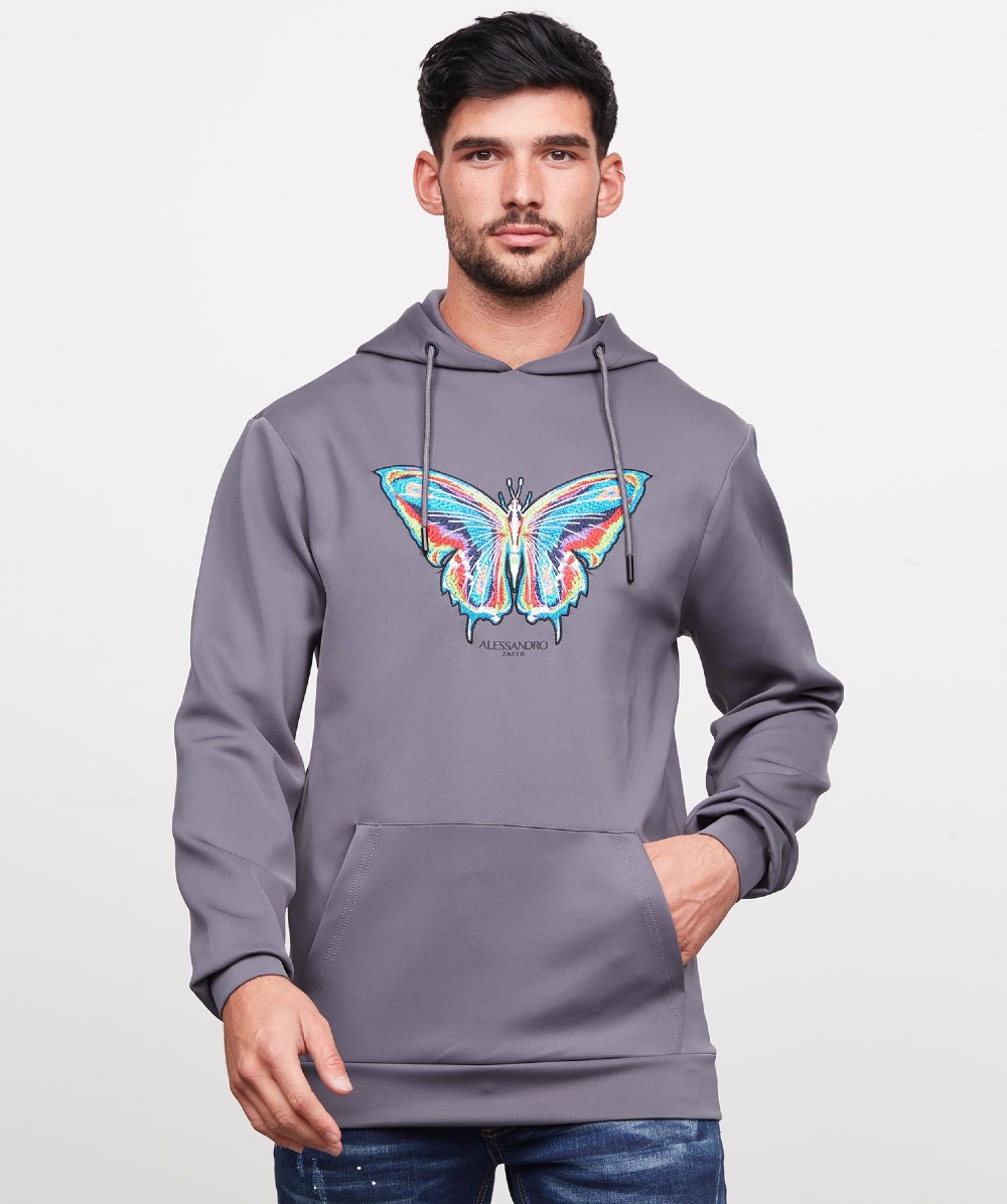 Alessandro Zavetti Heatmap Overhead Hoodie | Grey | Zavetti