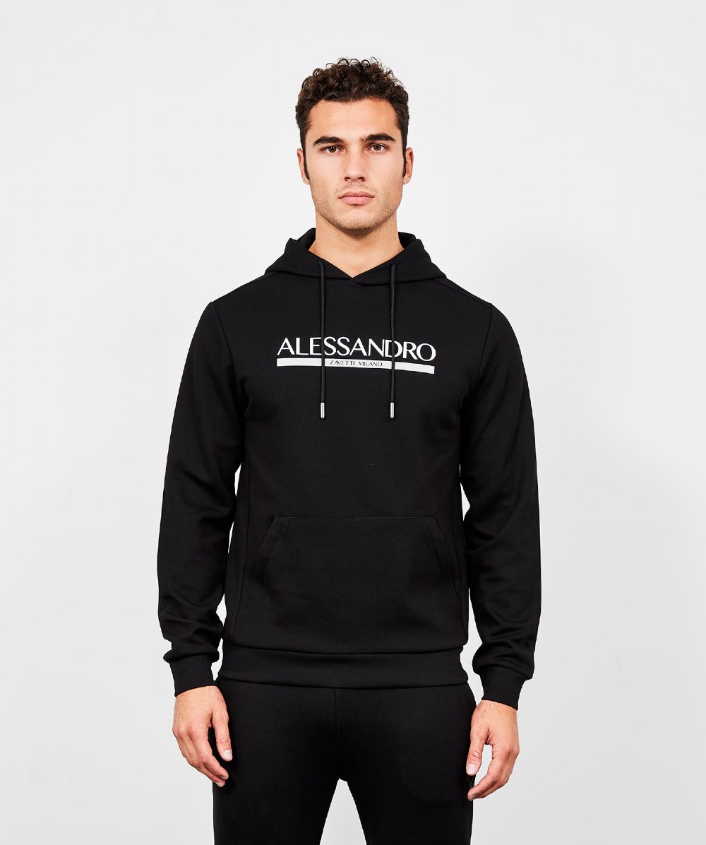 Alessandro Zavetti Versenio Overhead Hoodie | Black | Zavetti