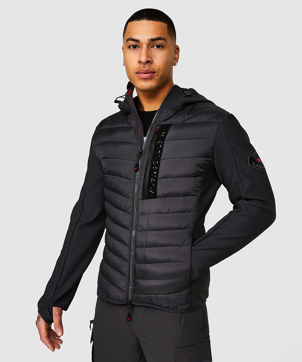 Zavetti Canada Serzotti Hybrid Puffer Jacket | Asphalt | Zavetti