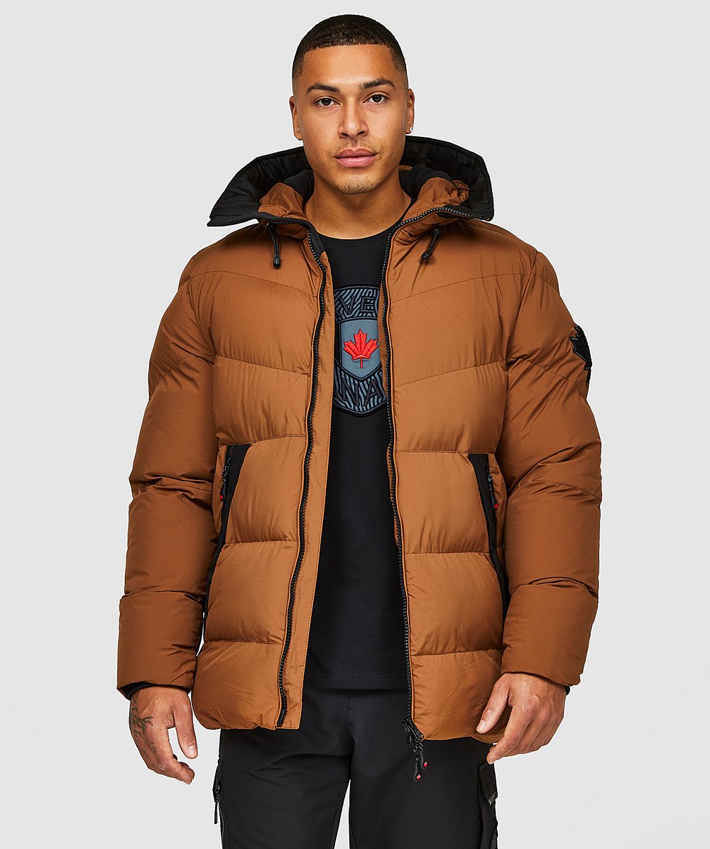 Zavetti Canada Zeoti Puffer Parka Jacket | Tobacco | Zavetti