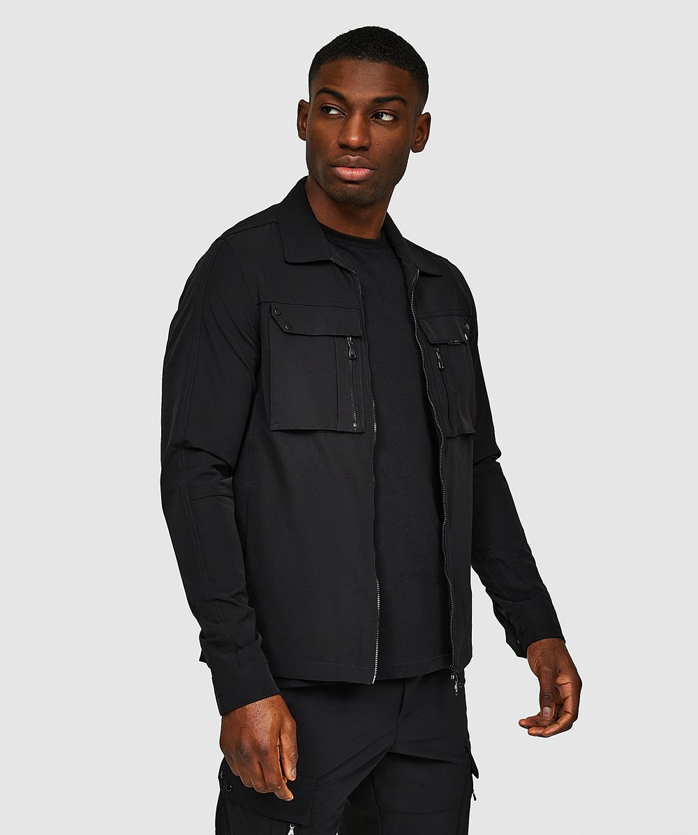 Spring Offer Mazzola 2.0 Overshirt | Jet Black | Zavetti