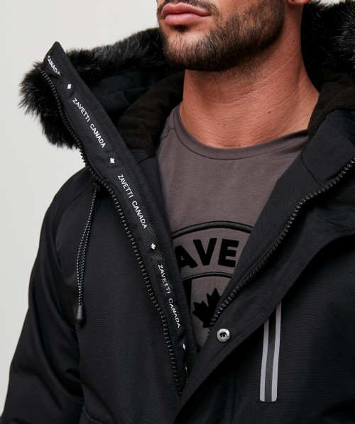 zavetti canada obella reflective trim parka