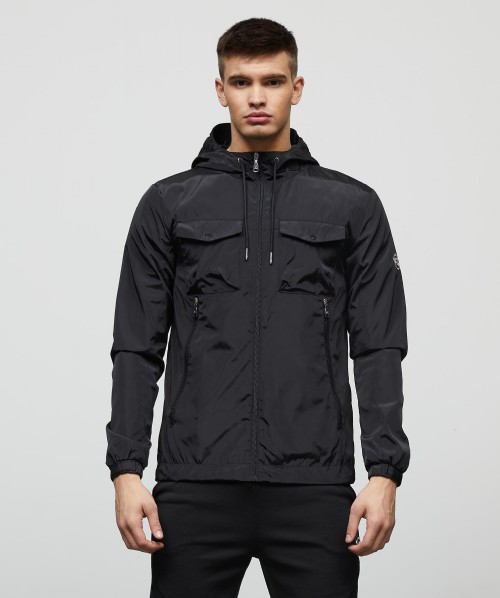 Alessandro Zavetti Tesidro 1/4 Zip AOP Windbreaker Jacket | Black | Zavetti