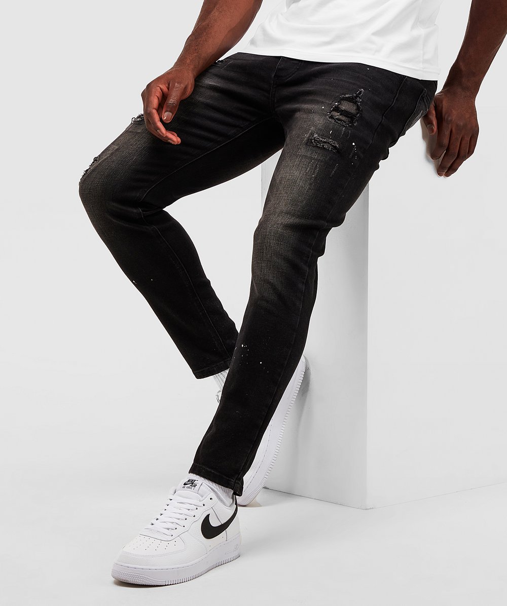 Black Ripped Jeans men jeans instyle size 28-38 plus size men jeans pants  denim pants, Men's Fashion, Bottoms, Jeans on Carousell