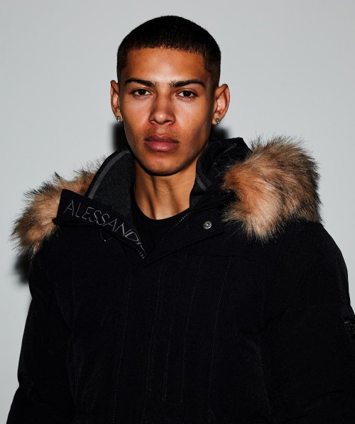 black fur trim parka