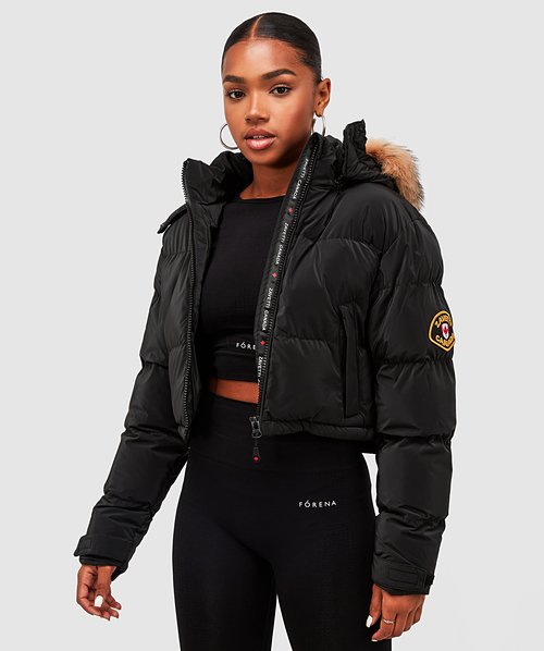 Women Gym Jacket Hooded - Black
