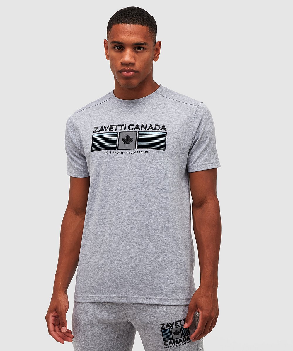 Zavetti Canada Ovello T-Shirt | Grey Marl / Black | Zavetti