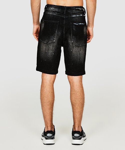 Mens black hotsell denim shorts