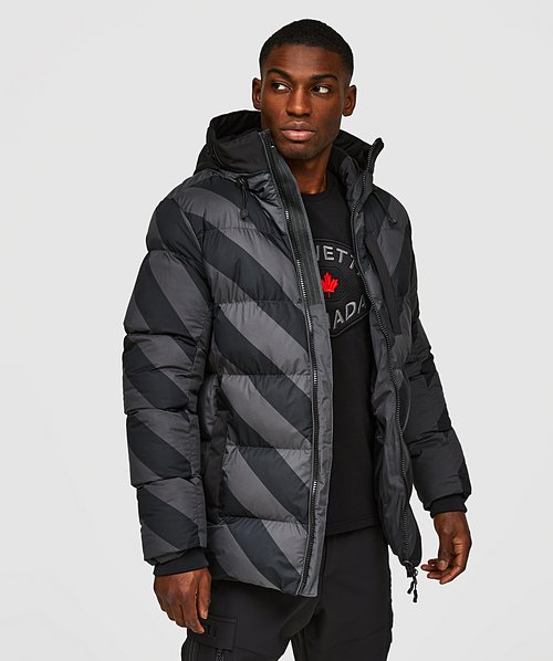 Striped on sale puffer coat