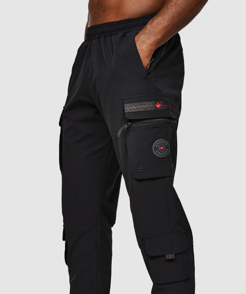 Zavetti Canada Agazzi Woven Cargo Pant, Jet Black