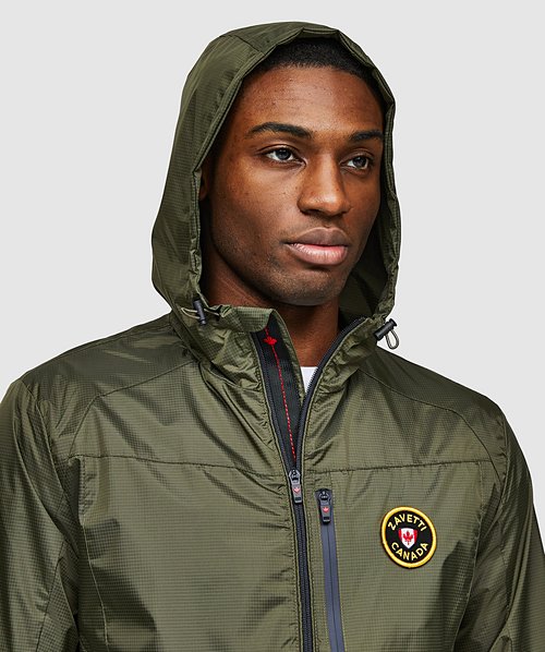 khaki jacket with hood