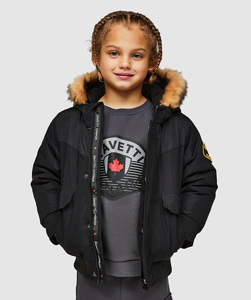 Zavetti Canada Nursery Garanto Bomber Jacket Jet Black Zavetti