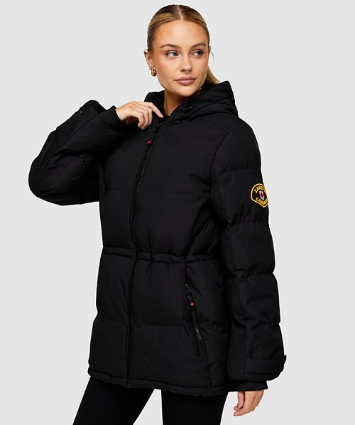 Zavetti Canada Womens Remila Puffer Jacket Jet Black Zavetti