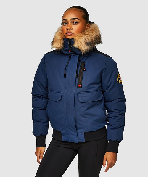 Hooded bomber jacket womens sale