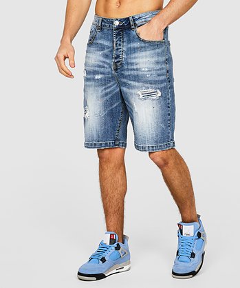 Mens slim deals denim shorts